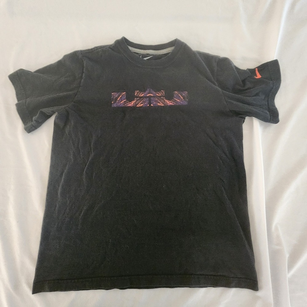 Nike Black Cotton Short Sleeve Logo‎ T-Shirt Kids L